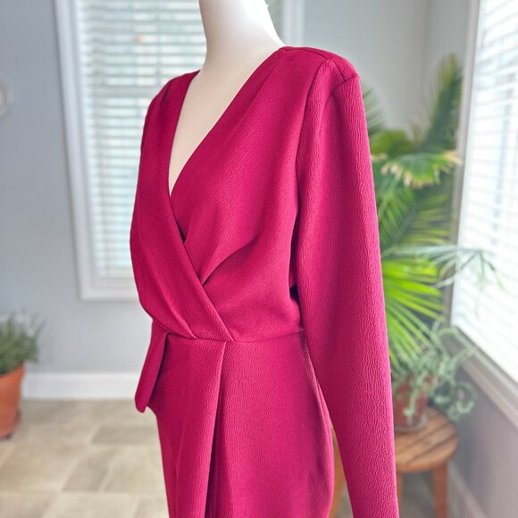NWT XS (14) City Chic Maxi One Dream Deep Red High Low Dress - Picture 8 of 16